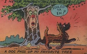 Seller image for dog postcard: I Never Thought I'd Live to See a Dog Pass Up My Favorite Tree for sale by Mobyville