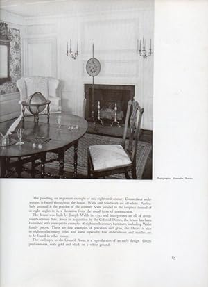 Bild des Verkufers fr LAMINA V18834: The Council Room of The Webb House 1752 in Wethersfield, Connecticut zum Verkauf von EL BOLETIN