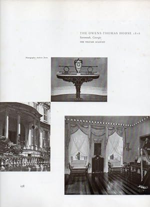 Bild des Verkufers fr LAMINA V18879: The Owens-Thomas House 1816 in Savannah, Georgia zum Verkauf von EL BOLETIN