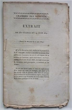 Chambre des députés Extrait de la séance du 19 juin 1819