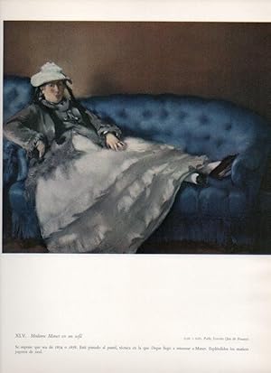 Bild des Verkufers fr LAMINA V18245: madame Manet en un sofa por Manet zum Verkauf von EL BOLETIN