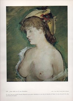 Bild des Verkufers fr LAMINA V18249: Joven rubia con el seno descubierto por Manet zum Verkauf von EL BOLETIN