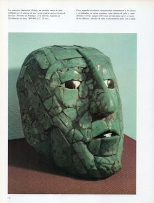 Bild des Verkufers fr LAMINA V18310: Mascara funeraria de jade de Teotihuacan zum Verkauf von EL BOLETIN