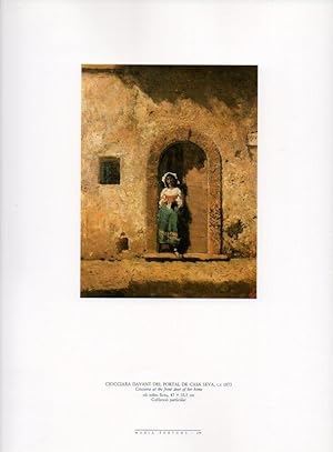Seller image for LAMINA V18515: Ciocciara davant del portal de casa seva per Fortuny for sale by EL BOLETIN