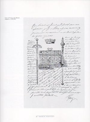 Seller image for LAMINA V18476: Carta de Fortuny amb dibuixos originals 1870-1872 for sale by EL BOLETIN