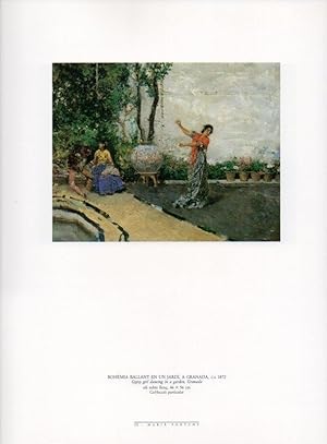 Seller image for LAMINA V18511: Bohemia ballant en un jardi a Granada per Fortuny for sale by EL BOLETIN