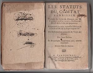 Les statuts du comtat Venaissin, traduits du latin en français par /Vasquin Philieul, Docteur en ...