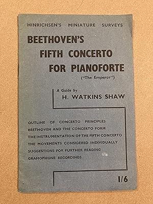 Imagen del vendedor de Beethoven's Fifth Concerto for Pianoforte ("The Emperor"): A Guide a la venta por BBBooks