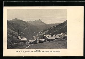 Bild des Verkufers fr Ansichtskarte Tenna, Ausblick in das Safiental mit Piz Beverin zum Verkauf von Bartko-Reher