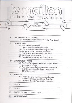 Bild des Verkufers fr Le maillon de la chane maonnique n 44 zum Verkauf von Librairie L'Amour du Livre