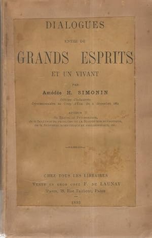 Seller image for Dialogues entre de grands esprits et un vivant for sale by Librairie L'Amour du Livre