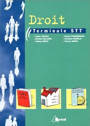 Imagen del vendedor de Droit, classe de terminale STT a la venta por Librairie L'Amour du Livre
