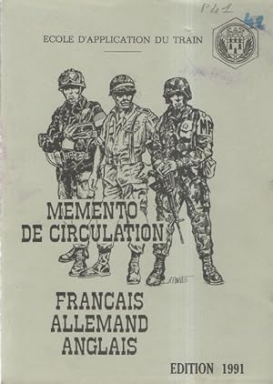 Memento de circulation Français Allemand Anglais