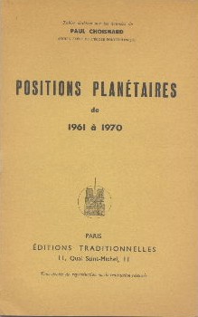 Seller image for Positions plantaires de 1961  1970 for sale by Librairie L'Amour du Livre