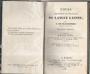 Cours théorique et pratique de langue latine Tome Second