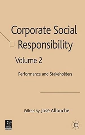 Imagen del vendedor de Corporate Social Responsibility Performances And Stakeholders a la venta por Librairie L'Amour du Livre