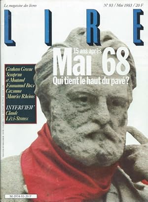 Le magazine des livres Lire n°93 15 ans après Mai 68 Qui tient le haut du pavé?