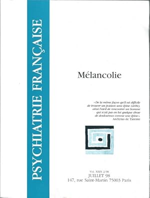 Image du vendeur pour Psychiatrie Franaise Mlancolie mis en vente par Librairie L'Amour du Livre