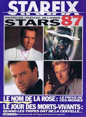 STARFIX [No 43] du 01/12/1986 STARS 87 - LE NOM DE LA ROSE - LE JOUR DES MORTS-VIVANTS