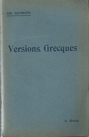 Versions Grecques Textes Classes de Lettres