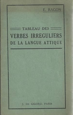 Tableau des Verbes irréguliers de la Langue attique