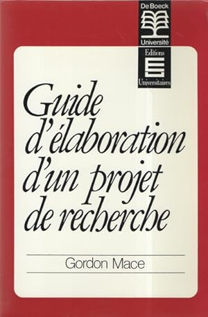 Guide d'élaboration d'un projet de recherche