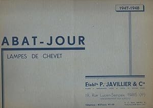 Abat-jour Lampes de chevet 1947-1948 Catalogue Javillier