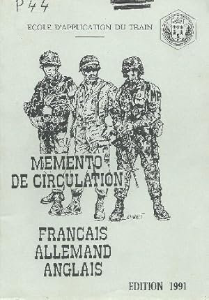 Memento de circulation Français Allemand Anglais