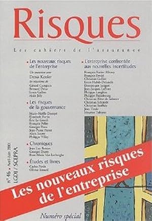 Revue risques n46 2001 : les nouveaux risques de la gouvernance l'entreprise confrontee aux nouvel.