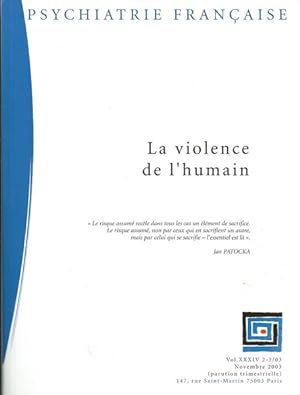 Image du vendeur pour Psychiatrie Franaise La violence de l'humain mis en vente par Librairie L'Amour du Livre