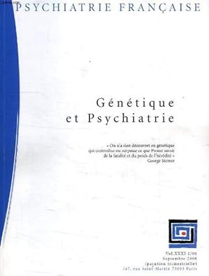 Image du vendeur pour Psychiatrie Franaise Gntique et Psychiatrie mis en vente par Librairie L'Amour du Livre
