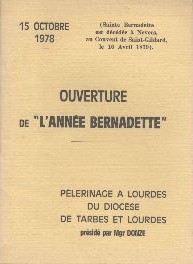 Ouverture de "L'année Bernadette"