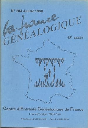 La France généalogique n° 204 45 ème année