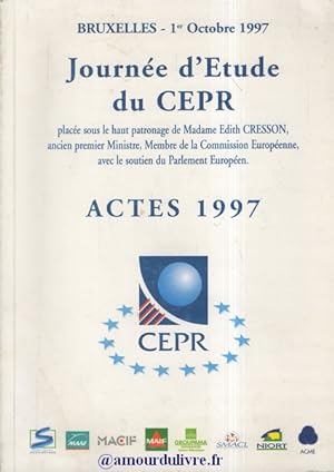 La prévention: Gisement d'emplois. Première journée d'étude du CEPR 1997 Bruxelles