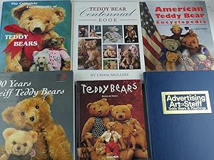 Imagen del vendedor de Runion de 6 livres en anglais autour des Teddy Bears : 1) Mirjia de Vries, Teddy Bears, 1998 2) Jacki Brooks, The Complete Encyclopedia of Teddy Bears 3) Linda Mullins, Teddy Bears Centennial Book, 2001 4) Gnther Pfeiffer, 100 Years Steiff Teddy Bears, 2001. The original since 1902 5) American Teddy Bear Encyclopedia, 1995 6) Dottie Ayers & Donna Harrison, Advertising Art of Steiff. Teddy Bears & Playthings, 1991 a la venta por Librairie Christian Chaboud