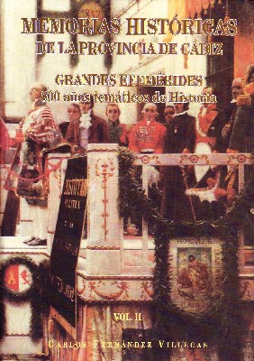 Imagen del vendedor de MEMORIAS HISTORICAS DE LA PROVINCIA DE CADIZ. VOLUMEN 2 a la venta por Librera Raimundo