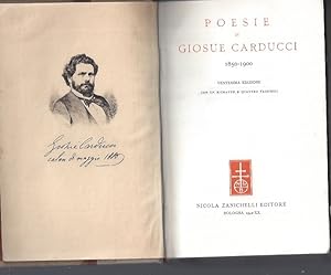 Bild des Verkufers fr Poesie di Giosue Carducci 1850-1900 - Ventesima edizione con ritratto e quattro facsimili / Poems by Giosue Carducci 1850-1900 - Twentieth edition with portrait and four facsimiles zum Verkauf von ART...on paper - 20th Century Art Books