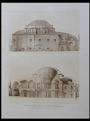 ISTANBUL, EGLISE DES SAINTS SERGE ET BACCHUS - 1909 - PLANCHE ARCHITECTURE