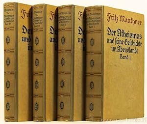 Bild des Verkufers fr Der Atheismus und seine Geschichte im Abendlande. Complete in 4 volumes. zum Verkauf von Antiquariaat Isis