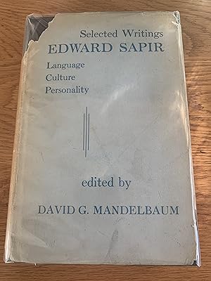 Imagen del vendedor de Selected Writings of Edward Sapir: In Language, Culture, and Personality a la venta por Ocean Tango Books