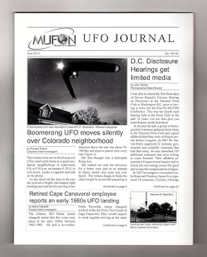 Seller image for MUFON UFO Journal / June, 2013. Colorado Boomerang; Cape Canaveral 60s Landing; DC Disclosure Hearings; UFO Over Ellsworth AFB; George Filer Reports From 8 States and Australia for sale by Singularity Rare & Fine