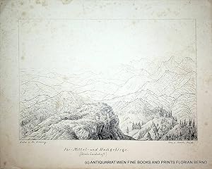 Image du vendeur pour Titel: Vor -Mittel - und Hochgebirge. (Ideale Landschaft) mis en vente par ANTIQUARIAT.WIEN Fine Books & Prints