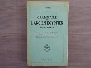 Bild des Verkufers fr Grammaire de l'ancien gyptien. ( Hiroglyphes ). zum Verkauf von Tir  Part