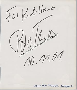 Bild des Verkufers fr Original Autogramm Klaus Peter Thaler Radsport /// Autogramm Autograph signiert signed signee zum Verkauf von Antiquariat im Kaiserviertel | Wimbauer Buchversand