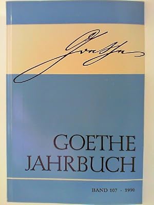 Bild des Verkufers fr Goethe- Jahrbuch Band 107/ 1992 zum Verkauf von mediafritze