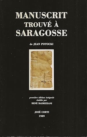 Bild des Verkufers fr Manuscrit trouv  Saragosse. zum Verkauf von Librairie Les Autodidactes - Aichelbaum