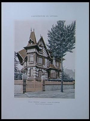 HOULGATE, VILLA FRENDA - 1910 - GRANDE PLANCHE TEINTEE, EDOUARD LEWICKI
