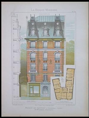 COLOMBES, 37 RUE SAINT DENIS - 1909 - LITHOGRAPHIE, PAUL LESEINE