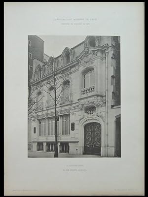 PARIS, 14 BOULEVARD ARAGO -1902- GRANDE PLANCHE ARCHITECTURE, EDMOND BEQUET