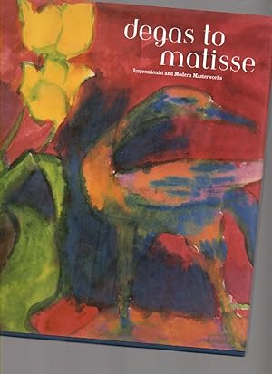 Bild des Verkufers fr Degas to Matisse: Impressionist and Modern Masterworks zum Verkauf von Mossback Books